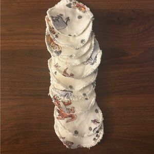 Set of Reusable Cloth Pads with Cartoon Print